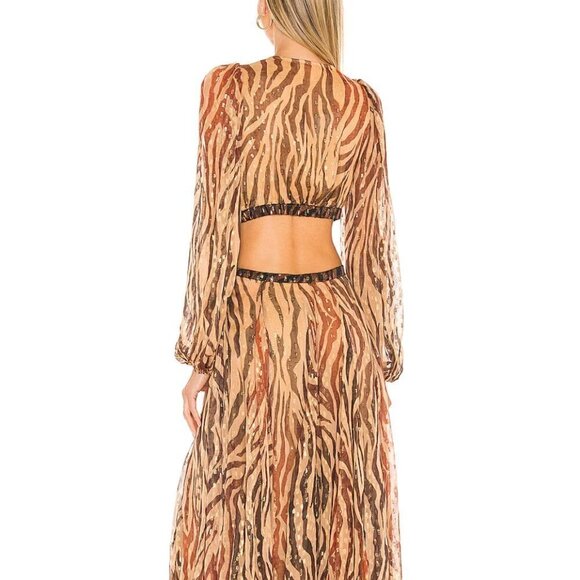 Rococo Sand Aine Midi Dress Camel Size XS - Picture 7 of 16